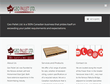 Tablet Screenshot of geopalletltd.com